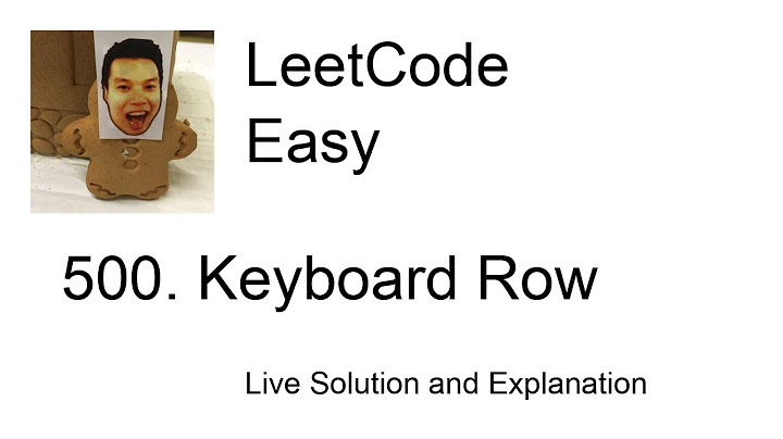 500. Keyboard Row (Leetcode Easy)