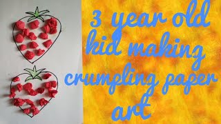 Baby Making Crumpling Paper Strawberry By Titus Class