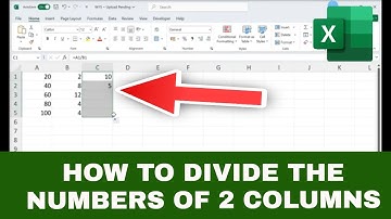 Divide Numbers in One Column by Numbers in Another Column in EXCEL