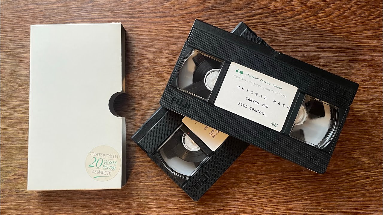 I AM THE MASTER...tapes. Looking at 2 vhs cassettes of The Crystal Maze TV Show.