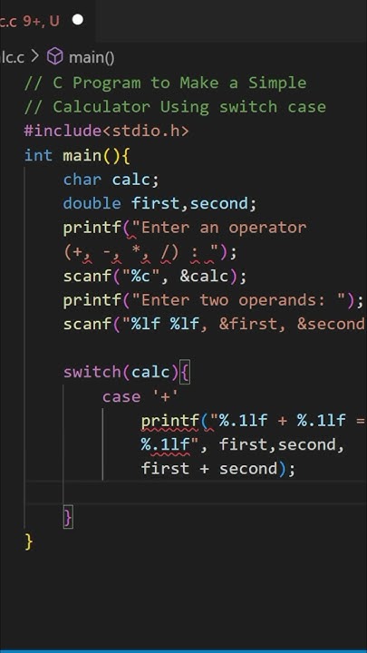 C Programming | Simple Calculator using switch Statement - YouTube