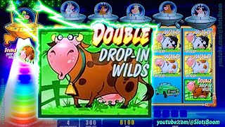 DOUBLE DROP-IN WILDS!!! BONUS!!!  Invaders Attack From the Planet Moolah - CASINO SLOTS - FREE GAMES