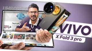 vivo X Fold3 Pro Unboxing in ಕನ್ನಡ⚡Sanpdragon 8Gen 3, LTPO AMOLED, 5700mAh+100W⚡Best Foldable Phone?