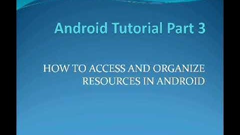 Android tutorial part 3:how to access and organize resource in android in detail with examples and a