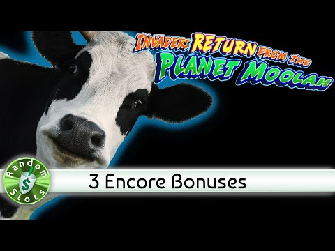 Invaders Return from trhe Planet Moolah slot machine, 3 Encore Bonuses