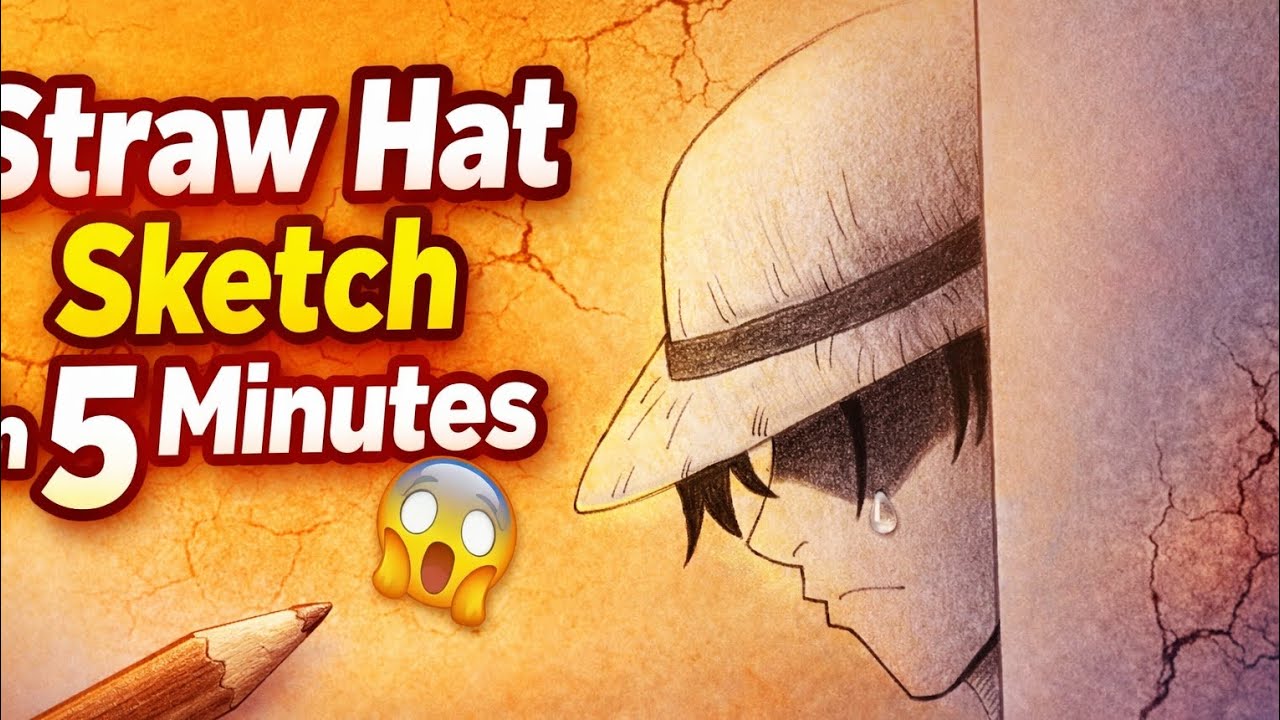 Straw Hat Anime Sketch in Just 5 Minutes 😱 | Pencil Drawing Challenge