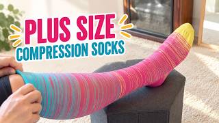 Plus Size Compression Socks Wide Calf | 20-30 mmHg Compression Stockings for Men & Women