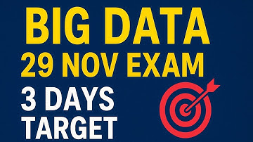 Big Data 3 Days Target 🎯 | Big Data Exam 29 Nov 2025 | Big Data | RGPV Bhopal