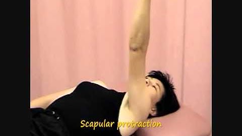 Scapular protraction with a dumbbell