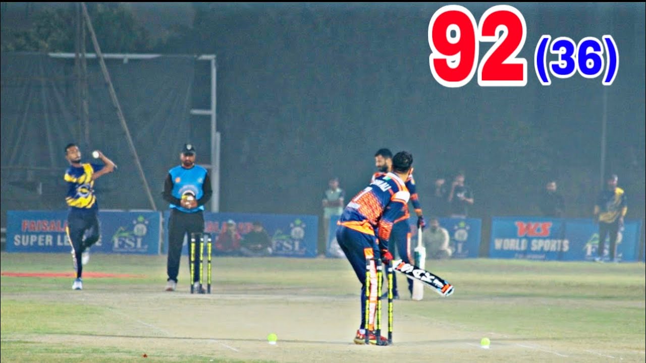 ONE OF THE BEST MATCH IN PAKISTAN TAPE BALL CRICKET HISTORY 92 RUNS ...