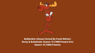 Bullwinke J Moose (Voiced By: Frank Welker) (Rocky & Bullwinkle S10) (1969-Present Era) Bullwinke J Moose (Voiced By: Frank Welker) (Rocky & Bullwinkle S10) (1969-Present Era)