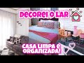 DECORANDO A MINHA SALA COM AS COMPRINHAS NOVAS💕| LIMPEI E ORGANIZEI A CASA TODA| ALMOÇO DELICIOSO 🥰