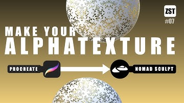 Nomad sculpt : Beginner tutorial-7 | Create your alpha | with procreate