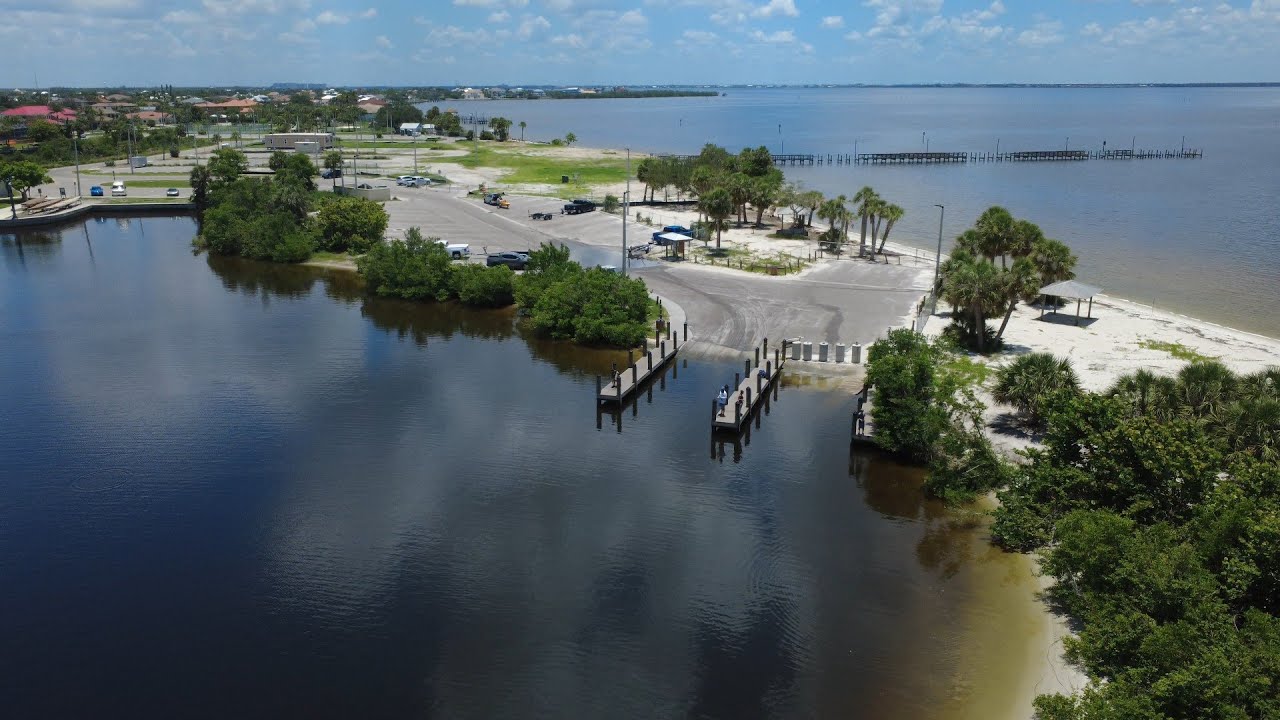 Port Charlotte Beach Park in Port Charlotte, Florida, DJI Mini 4K Drone footage, from June 2025.