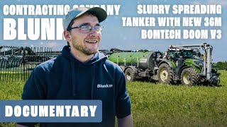 Blunk Contracting Company Slurry Spreading Tanker With New 36M Bomech Boom V3