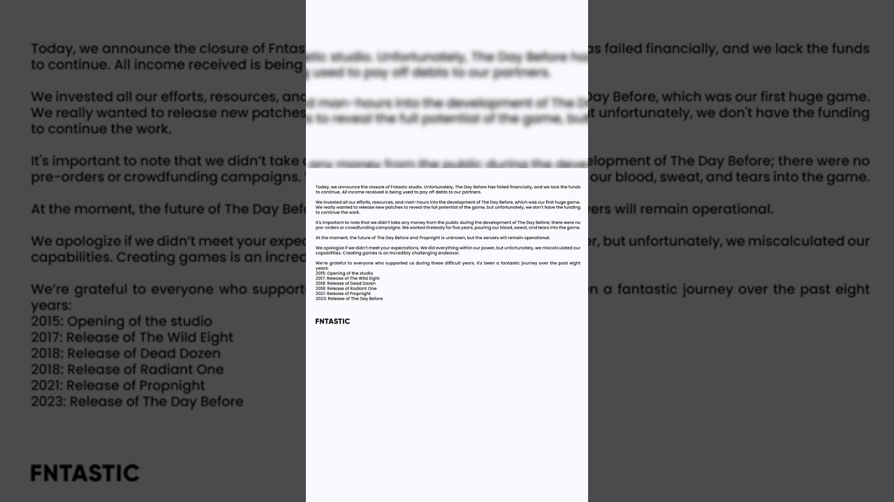 Fntastic is shutting down