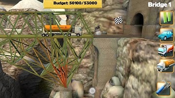 Bridge Constructor - The Ridge - Bridge 1 | Tank Truck Proof | 3 star