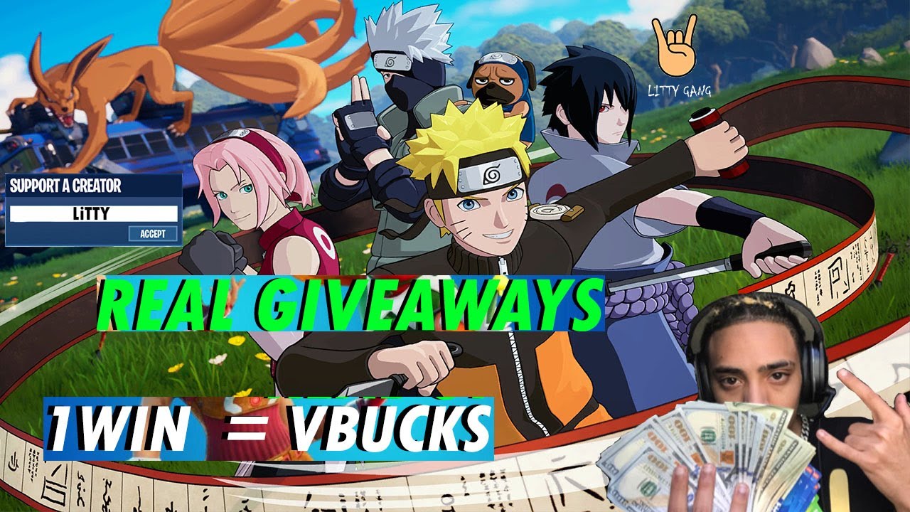 Gifting Naruto Skins Live! 8 Days Live Event Hype ! Fortnite Fashion Show Live, Squid Games, Scrims