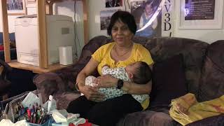 IMG 3368 Aryan Sharma sleeps again in Grandma Aruna Sharma Lap at Uppsala Home Sweden, Aug, 20, 2021