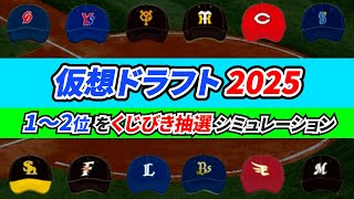 【仮想ドラフト2025予想】全12球団の１位、2位をクジありで予想！