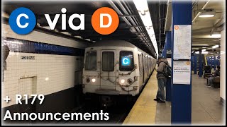 MTA SUBWAY: C trains running via the D in The Bronx