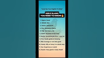 GEN Z Slang You NEED to Know 🔥 | Speak Like a Native in 2025