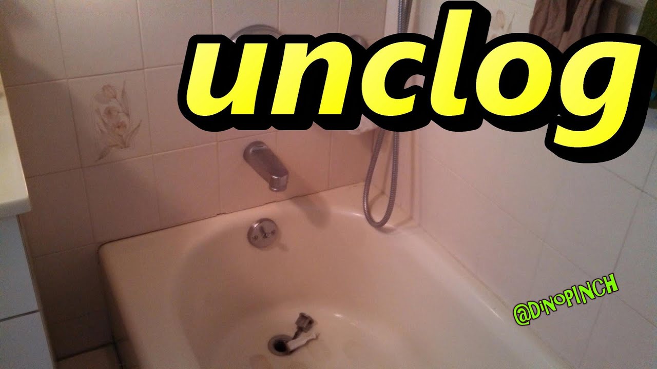 Unclog Bathtub Drains Snake A Bath Tub Drain YouTube