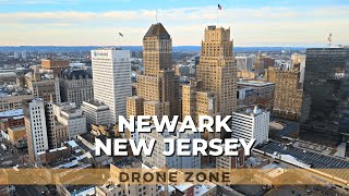 Newark NJ Drone Flyover | Aerial Views of Newark Area | New Jersey from Above | December 2021