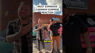 Most Expensive Car Wrap Surprise Reaction.. #chrome #carwrap #transformation #surprise #reaction