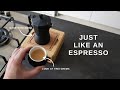 The coffee made with moka pot that looks like an espresso