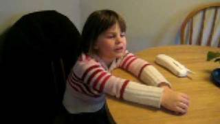 4 year old girl mad at Comcast Cable company
