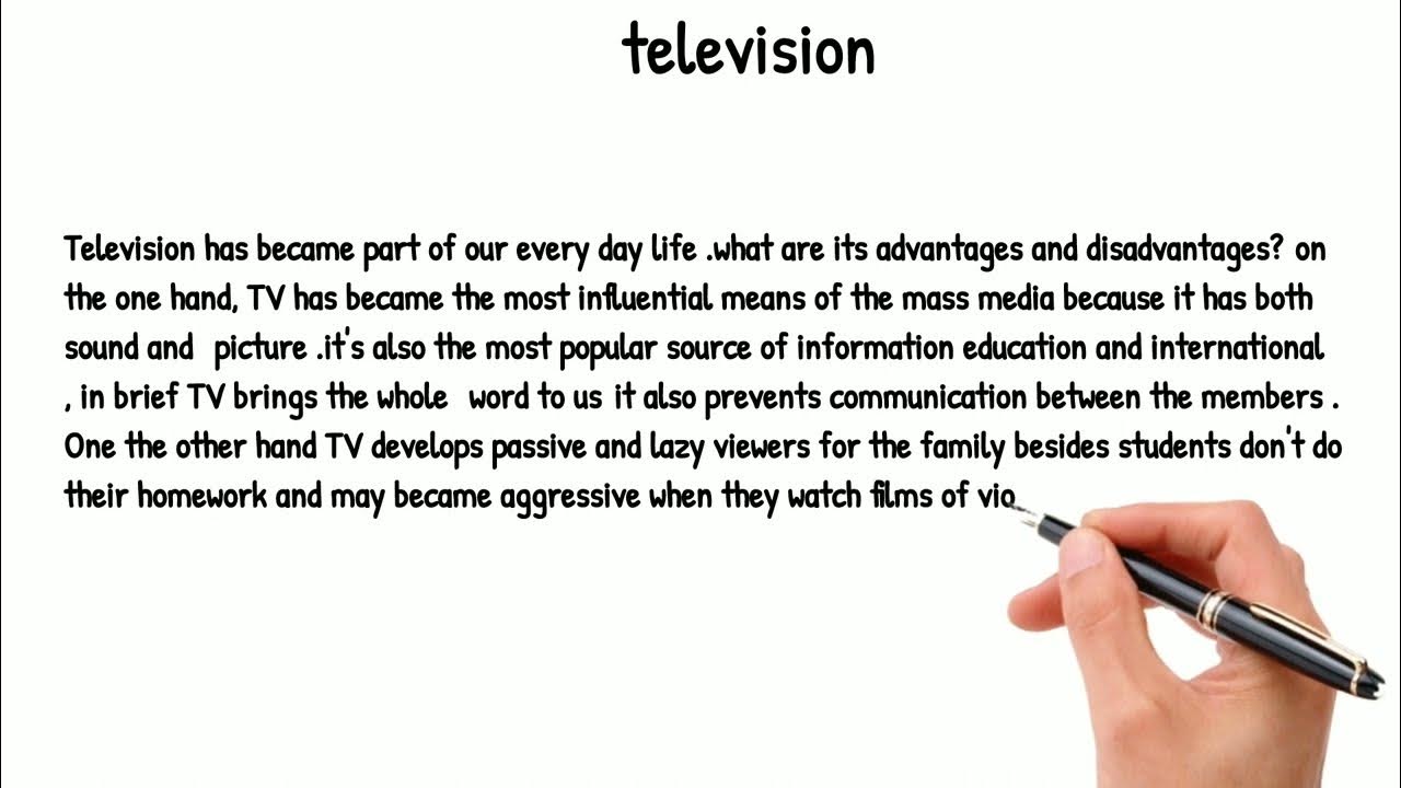 television essay in english 100 words