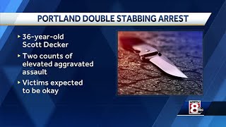Man charged with stabbing two people in Portland, police say
