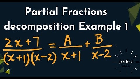 partial fractions decomposition example 1 (Urdu/Hindi)