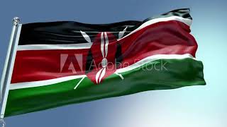4k render Kenya Flag video waving in wind Kenya Flag Wave Loop waving in wind Kenya Flag Kenya Flag