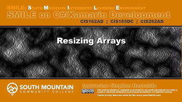 C#/Xamarin Cohort 06B - Resize an Array