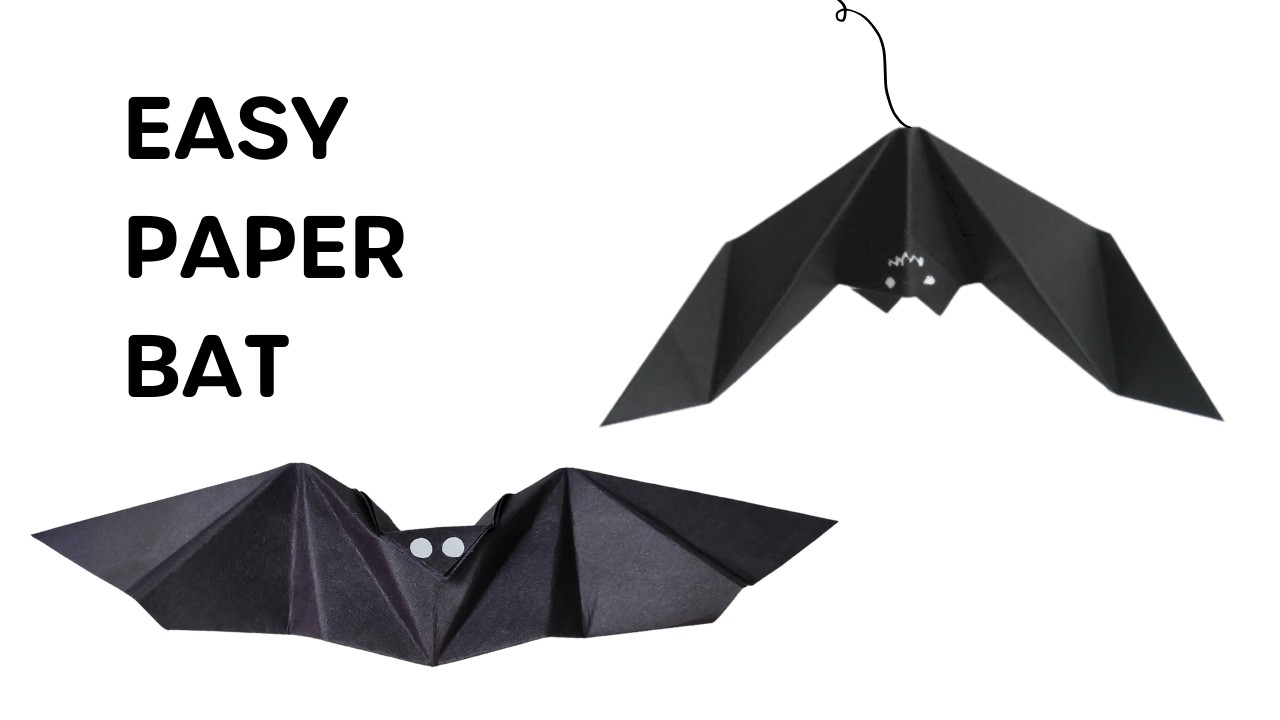 How to Make a Flying Paper Bat I Easy Origami for Kids I 5-Minute Paper ...
