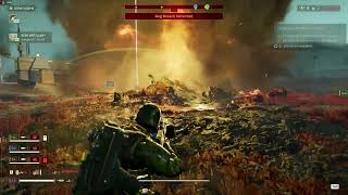 HellDivers 2 Bile Titan is easy even with increase spawn rate on 9