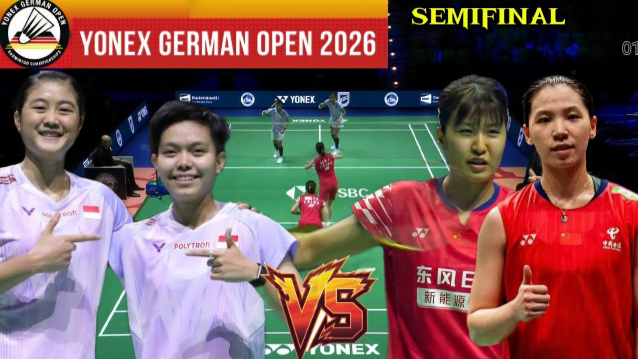 Amallia Pratiwi/Siti Fadia VS Li/Wang (CHN) | Pertandingan Super Di Semifinals German Open 2026