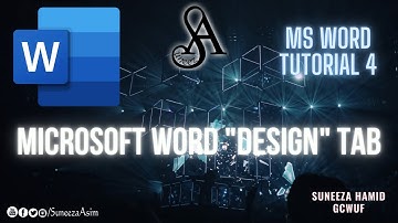 Microsoft Word "Design" Tab Tutorial | IT Tips | Suneeza