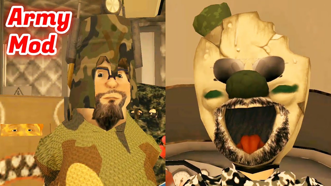 Ice Scream 3 Army Mod Escape Ending Scene