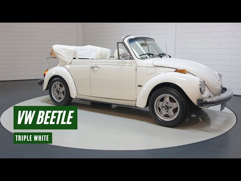 VW Beetle Cabriolet | Restored | Triple White | 1980 -VIDEO- www