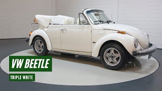 VW Beetle Cabriolet | Restored | Triple White | 1980 -VIDEO- www.ERclassics.com