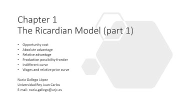 VIDEO Chapter 1 Ricardian Model T1
