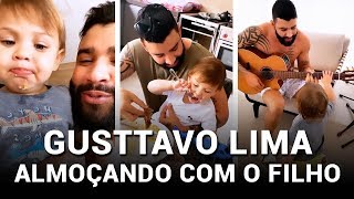 Gusttavo lima Almoçando com Filho