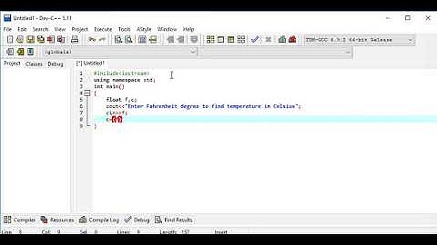 Temperature in Fahrenheit and display it in Celsius in C++