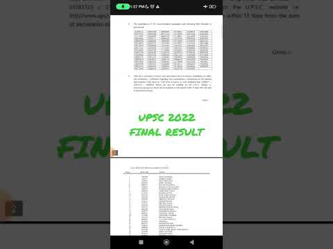 UPSC 2022 FINAL RESULT AIR 1 Ishita Kishore #ias #ias2022#upsc2022