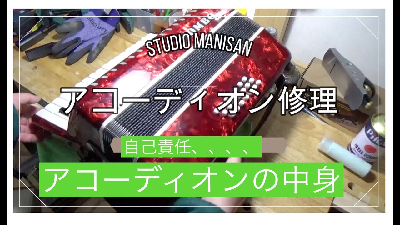 アコーディオンの中身。初心者が修理してみた。もちろん自己責任で