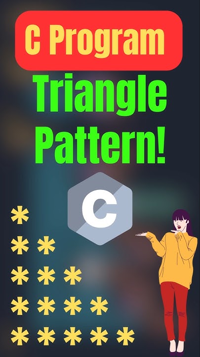 Half Triangle Pattern Program in C | Star Pattern Using Nested Loops # ...