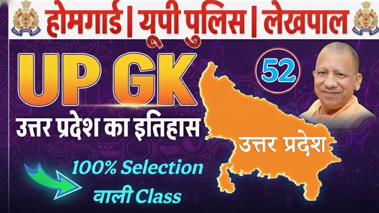 Экзамен на должность полицейского в штате Уттар-Прадеш 2026 | Пробный тест по общим знаниям штата...